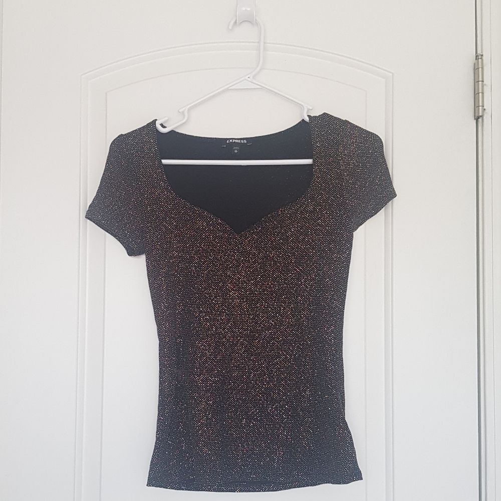 Express Multicolor Glitter Blouse